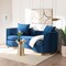 Baxton Studio Deserae Glam and Luxe Navy Blue Velvet and Brushed Gold Metal Sofa 244-13618-ZORO - alternate 4